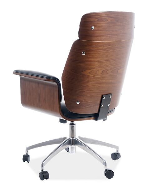 Офис стол- черен/орех