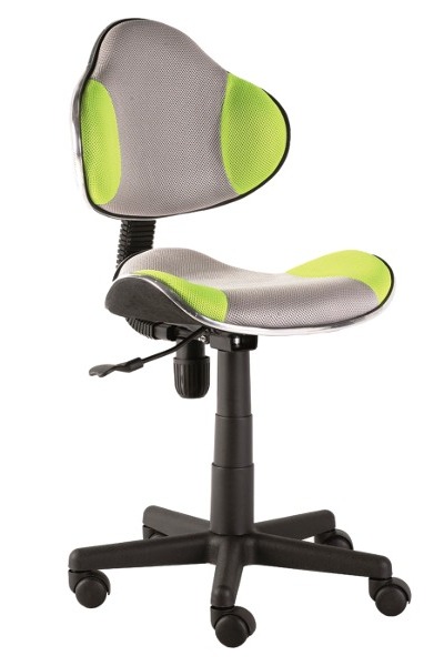 Въртящ се стол - сив/зелен