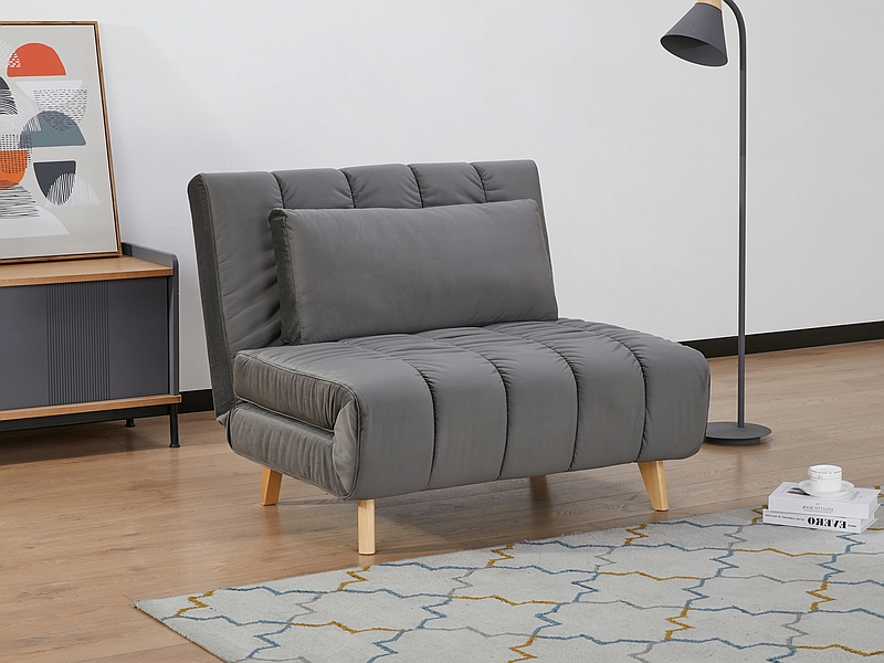 Кадифен фотьойл – сив