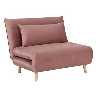Кадифено кресло с наклон - антично розово