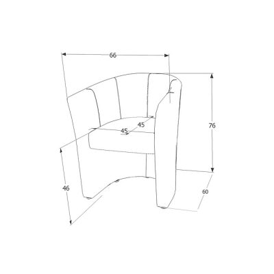 Кресло от еко кожа - бяло