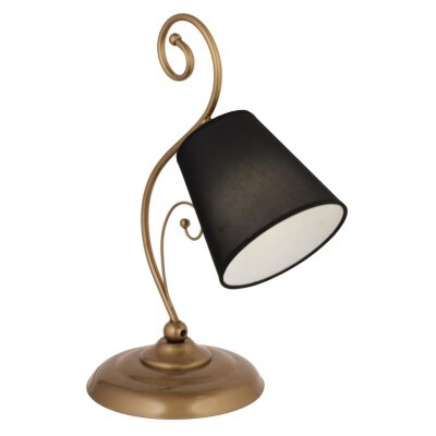 Настолна лампа в черно-златист цвят
