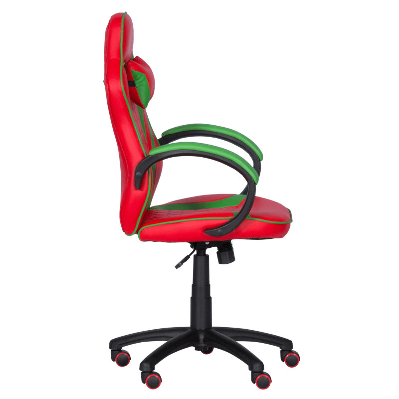 Геймърски стол с футболни мотиви Carmen 6304 – червено-зелен