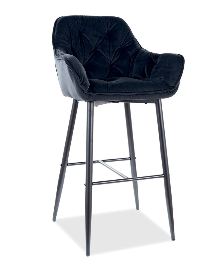 Бар стол - черно/черно