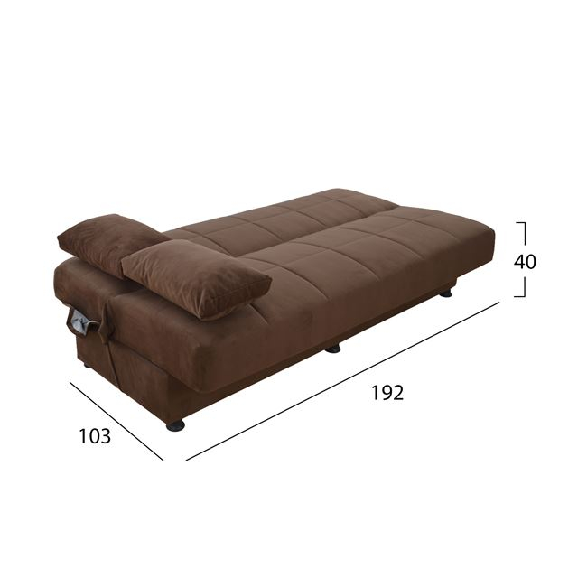 Клик-клак диван кафяв цвят