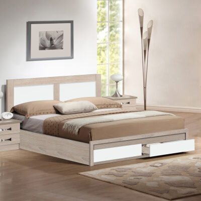 Легло 150х200 - цвят сонама-бял