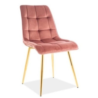 CHIC VELVET стол Gold - антично розово Bluvel 52