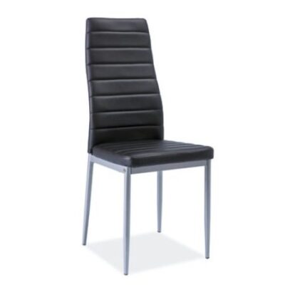 Трапезарен стол - алуминий / черен