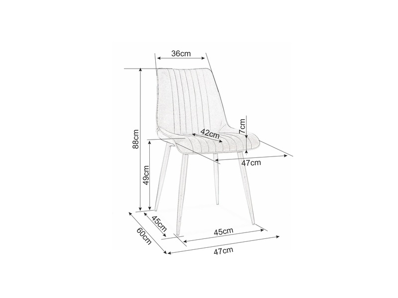 Трапезарен стол – черен Bluvel 19