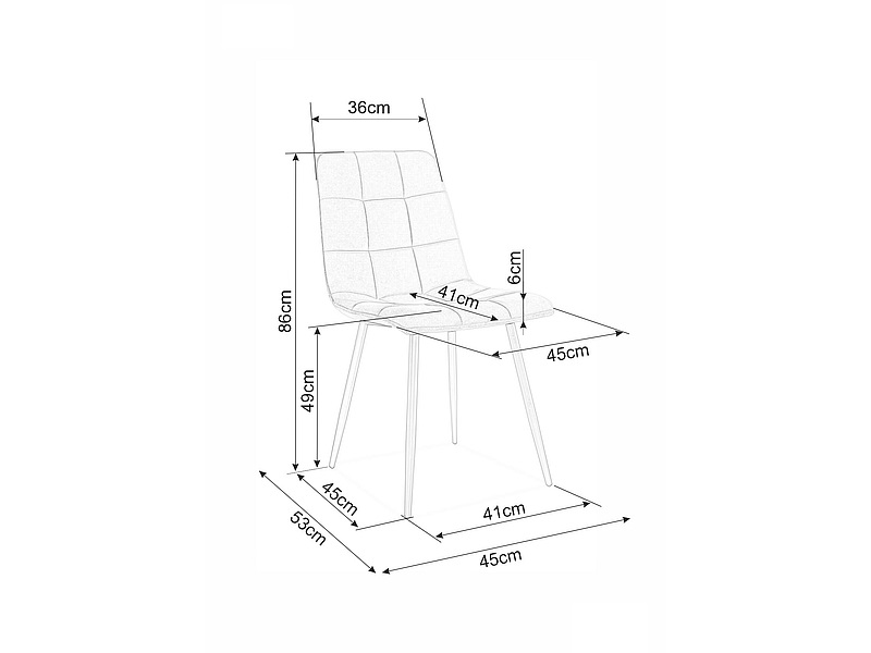 Трапозорен стол – черно Velvet 99