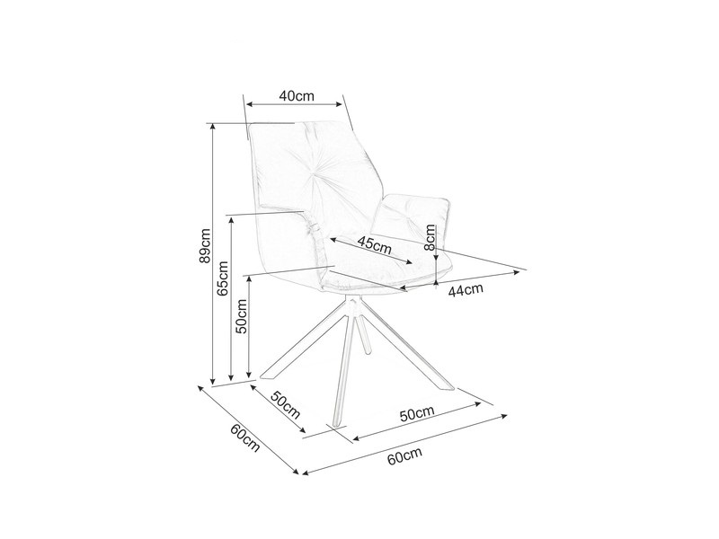 Трапезарен въртящ се стол – бежов