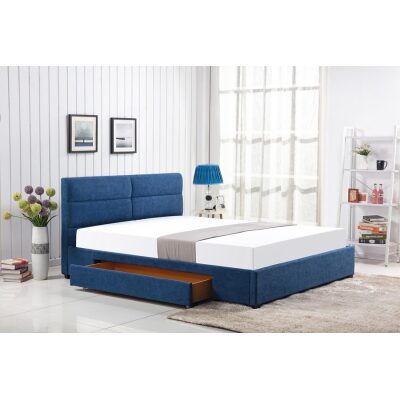 Легло с чекмедже - синьо