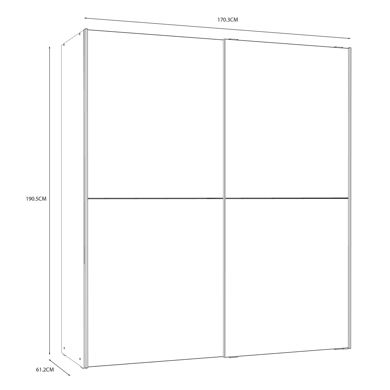 Гардероб цвят кафяв-бял