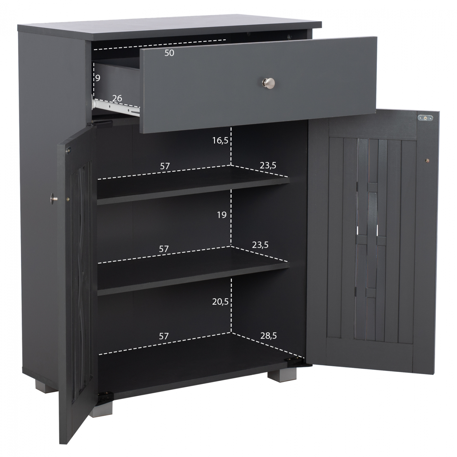 Шкаф сив цвят