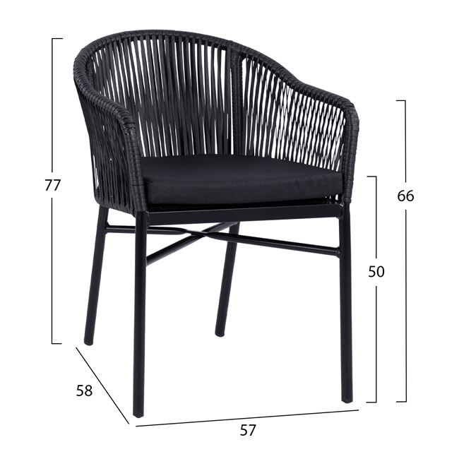 Стол ню черен цвят