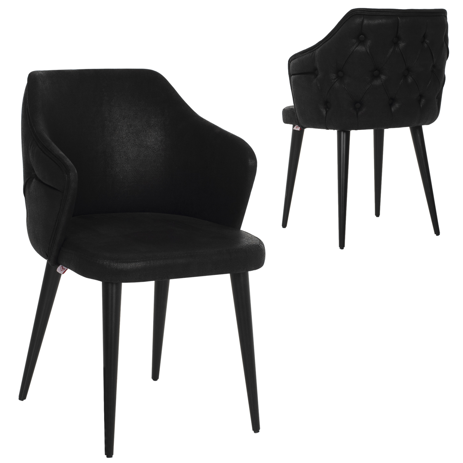 Кресло набук черен цвят