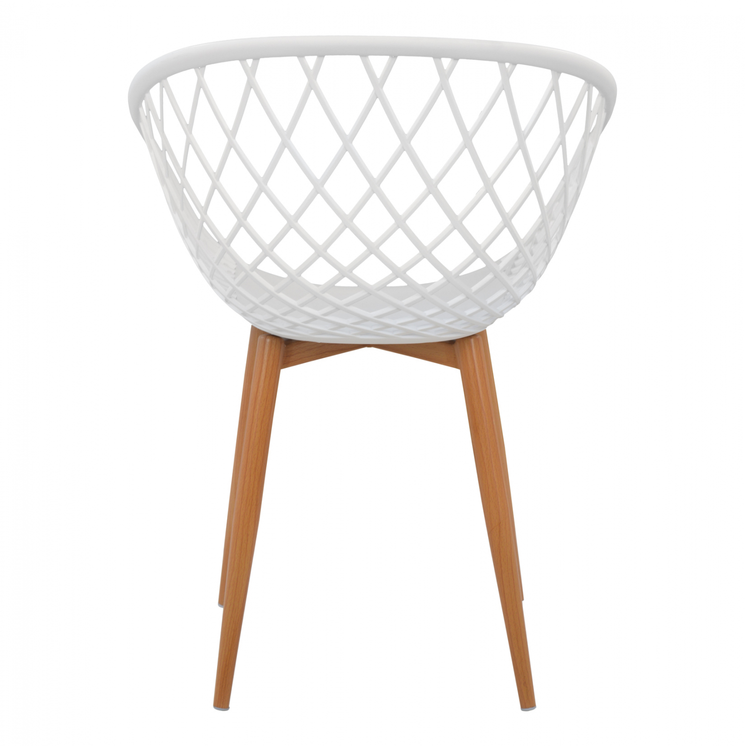 Кресло цвят бял-натурал