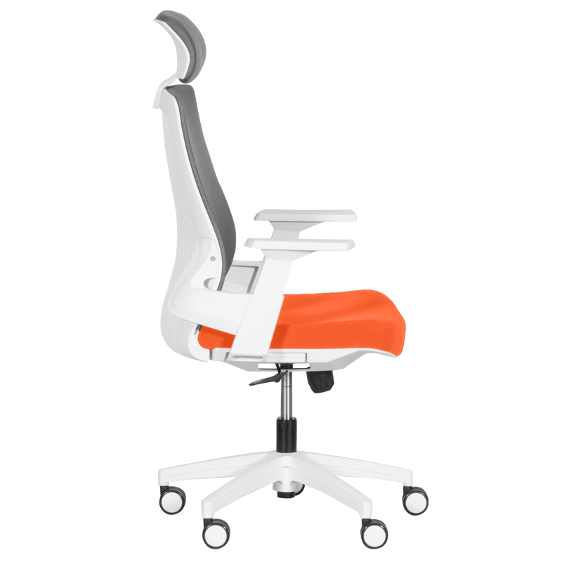 Президентски офис стол Carmen 7546 – оранжев – сив