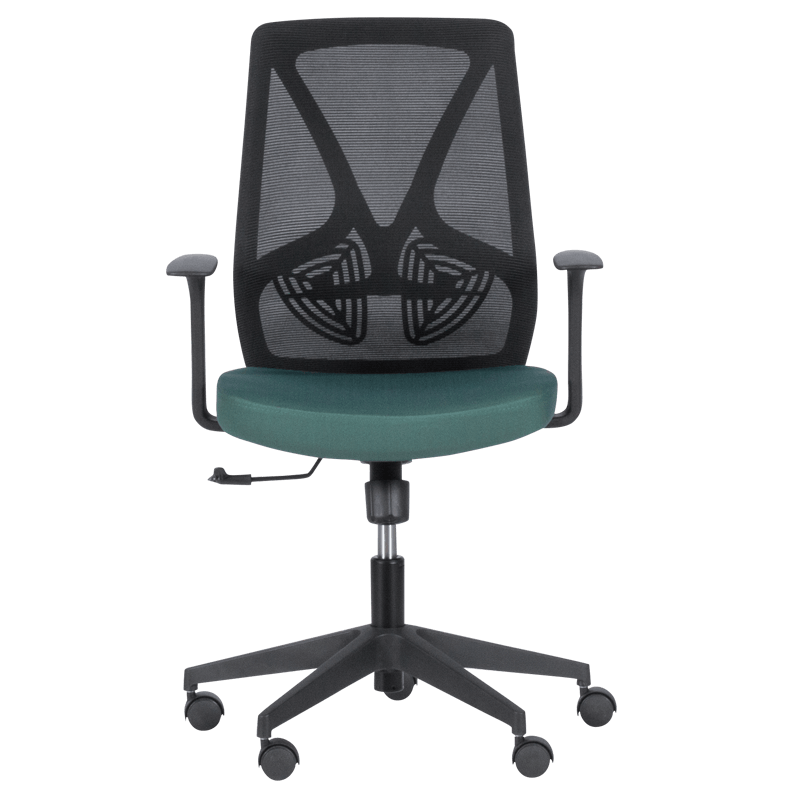 Работен офис стол - черен - зелен