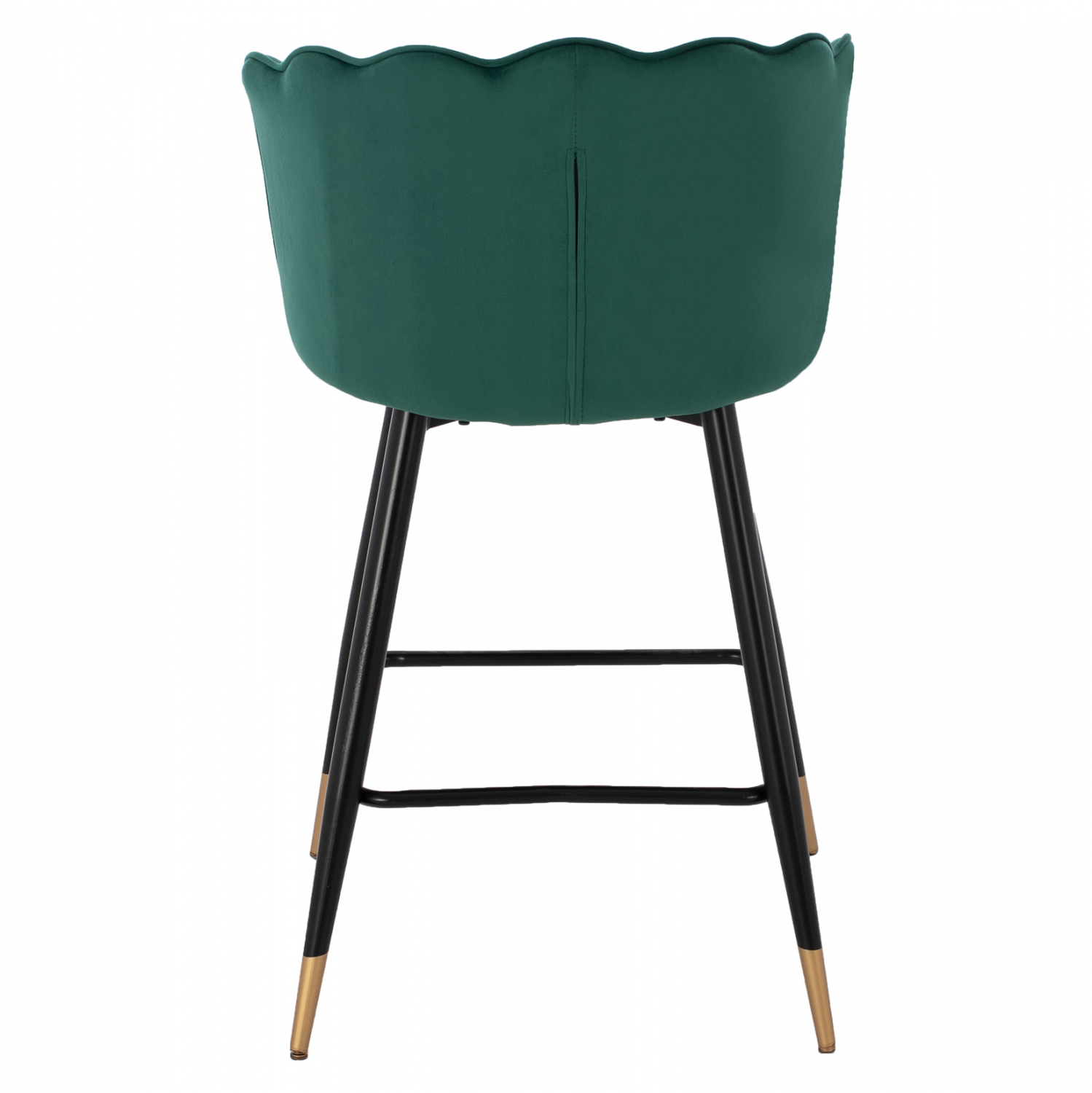 Бар стол средна височина-зелено кадифе