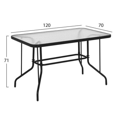 Маса - 120x70 - тъмно сив цвят