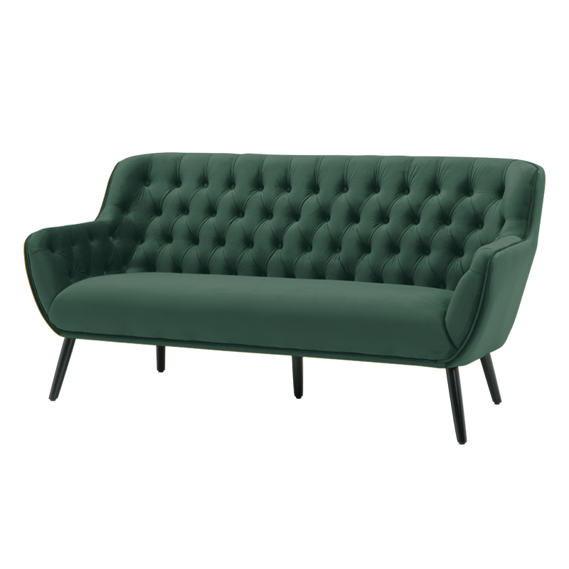 Триместно канапе – тъмнозелен