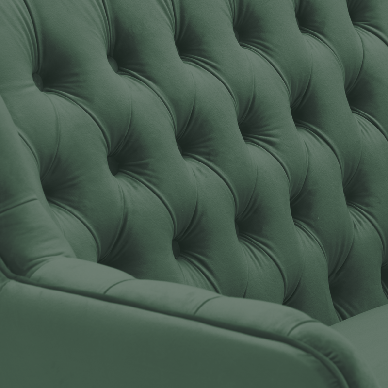 Триместно канапе – тъмнозелен