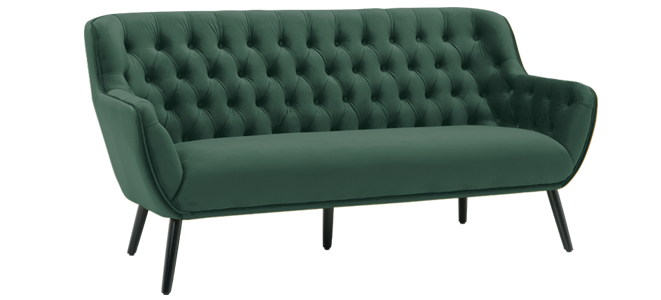 Триместно канапе – тъмнозелен