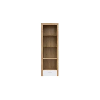 Висока библиотека BALDER е практична мебел с три рафта и едно чекмедже. Етажерката е част от колекцията Балдер.Модулна система за обзавеждане Balder на полската марка BRW е създадена за ценителите на минималистичния стил. Изчистените линии на мебелите от колекцията са подчертани от удебелени рамки