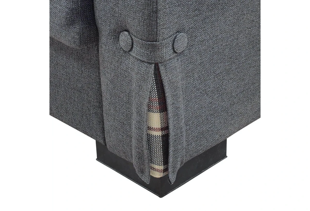 Диван FELIPE тройка разтегателен тъмносив