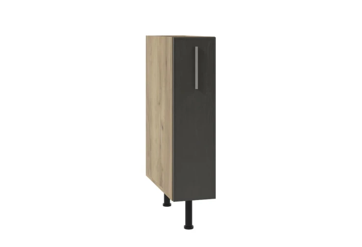 Долен кухненски шкаф Н-20/87 с карго механизъм е част от модулна система за кухня Скай лофт в цвят златен дъб крафт с вратичка в цвят сив графит