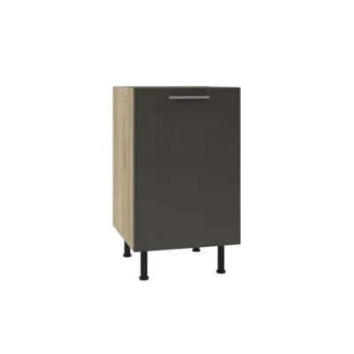 Долен кухненски шкаф Н-50/87 с една врата е част от модулна система за кухня Скай лофт в цвят златен дъб крафт с вратичка в цвят сив графит