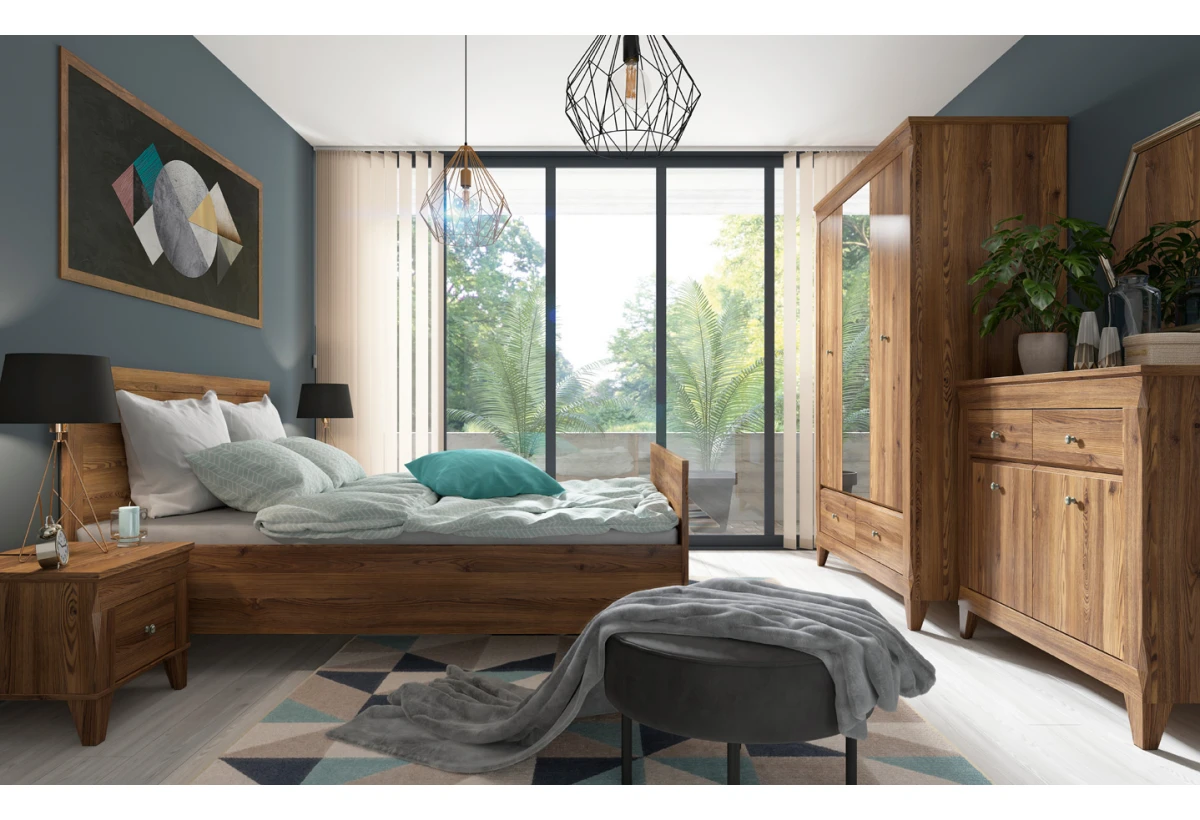 Гардероб BERGEN SZF2D1M2S златна лиственица