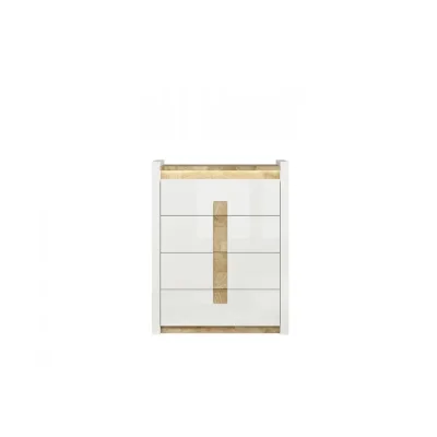 Скрин Аламейда с четири чекмеджета е изключително елегантна и практична мебел за обзавеждане на спалня. Шкафът е част от мебелна система ALAMEDA. Мебелите от тази колекция са изработени с голямо внимание към детайла и придават изящност и уют както на малки