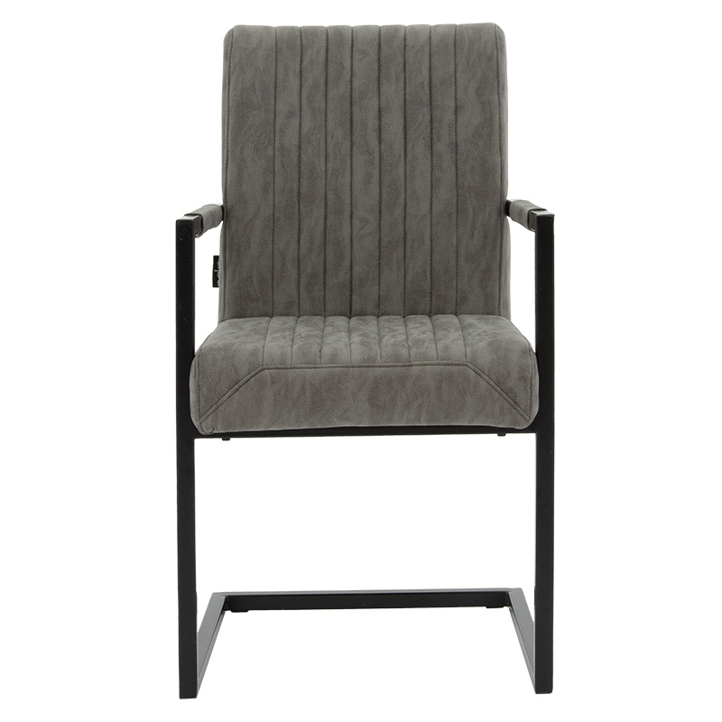 Кресло цвят сив-черен