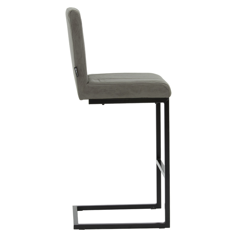 Бар стол цвят сив-черен