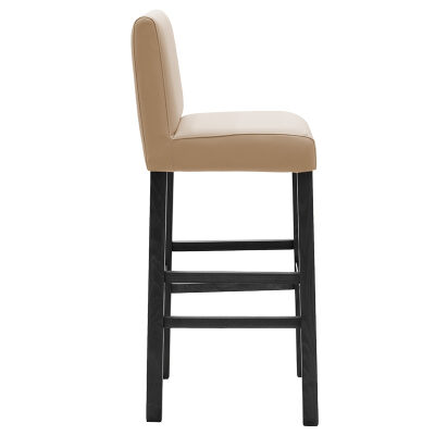 Бар стол еко кожа  цвят мока-черен