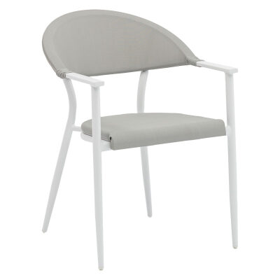 Кресло цвят бял-сив