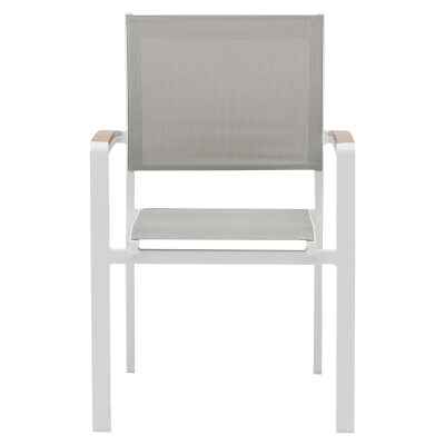 Кресло цвят бял-сив