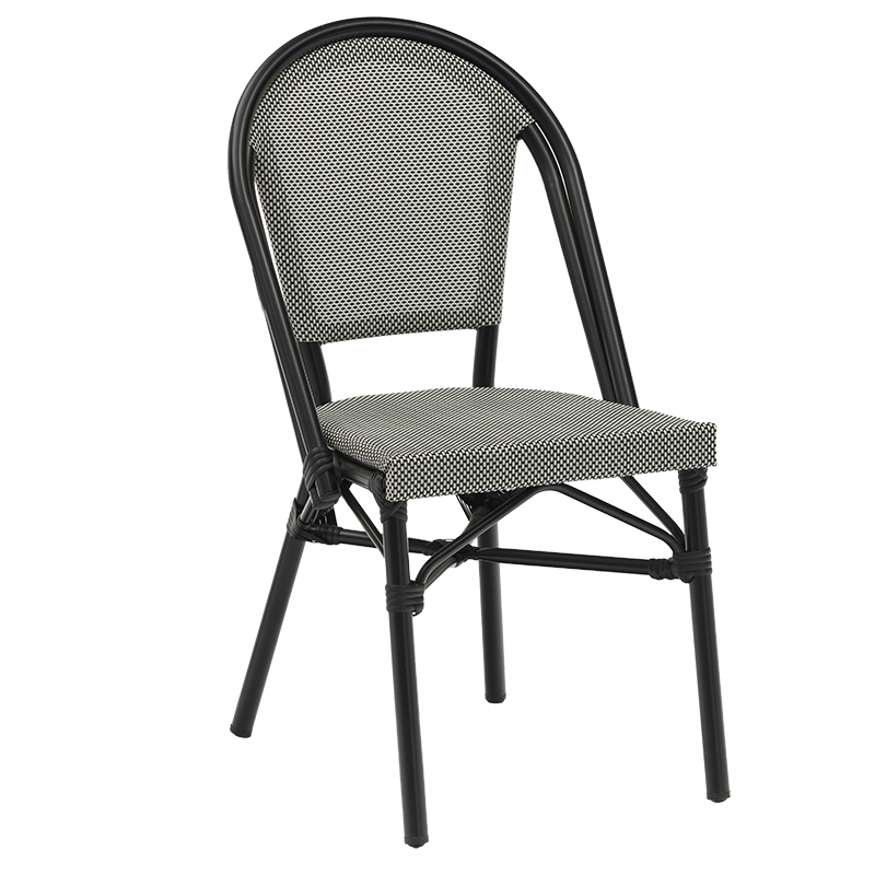 Стол цвят черен-бял