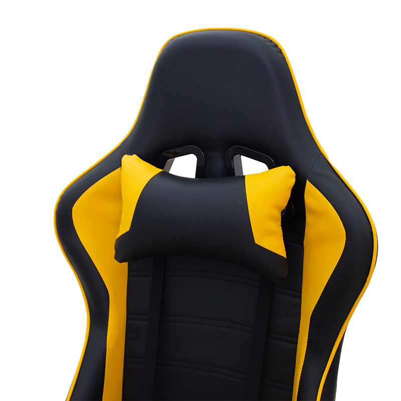 Геймърски стол цвят черен-жълт