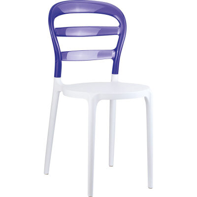 Пластмасов стол бяло и лилиаво