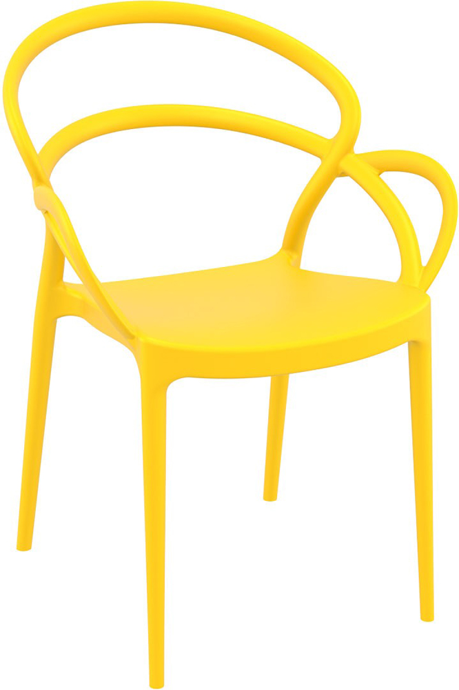 Пластмасов жълт стол