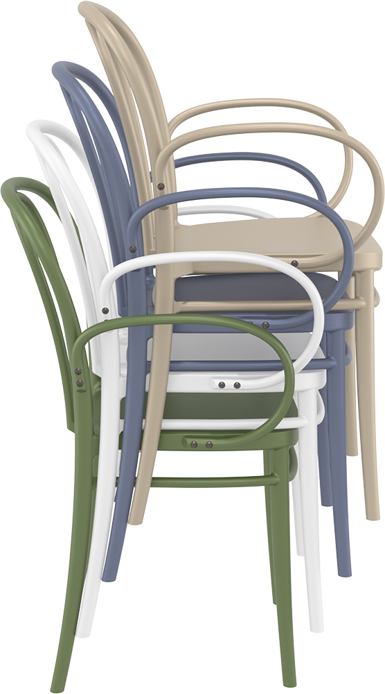 Пластмасов градински стол 57/52/85см – полипропилен с фибро стъкло
