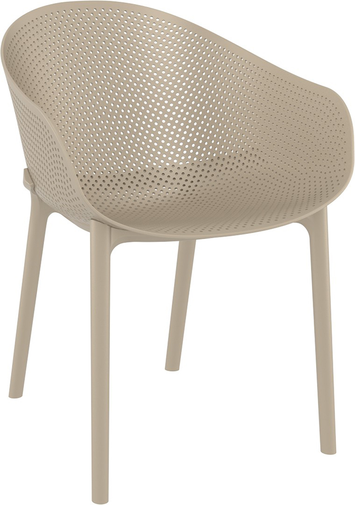 Пластмасов градински стол 54/60/81см - полипропилен подсилен с фибро стъкло
