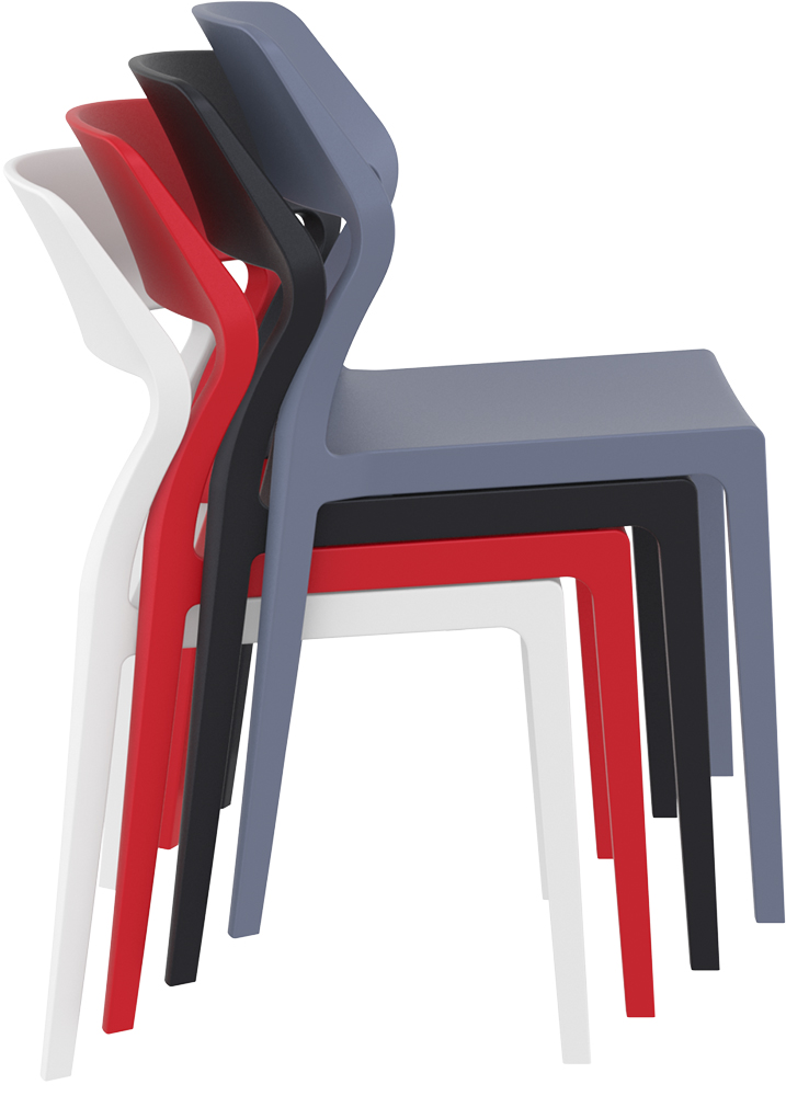 Пластмасов градински стол 52/56/83см -полипропилен с фибро стъкло