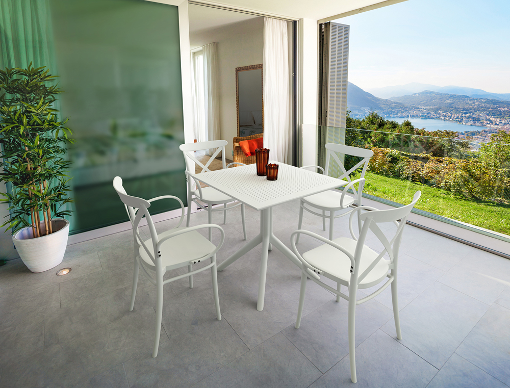 Градинска маса квадратна 80/80/74см. – полипропилен