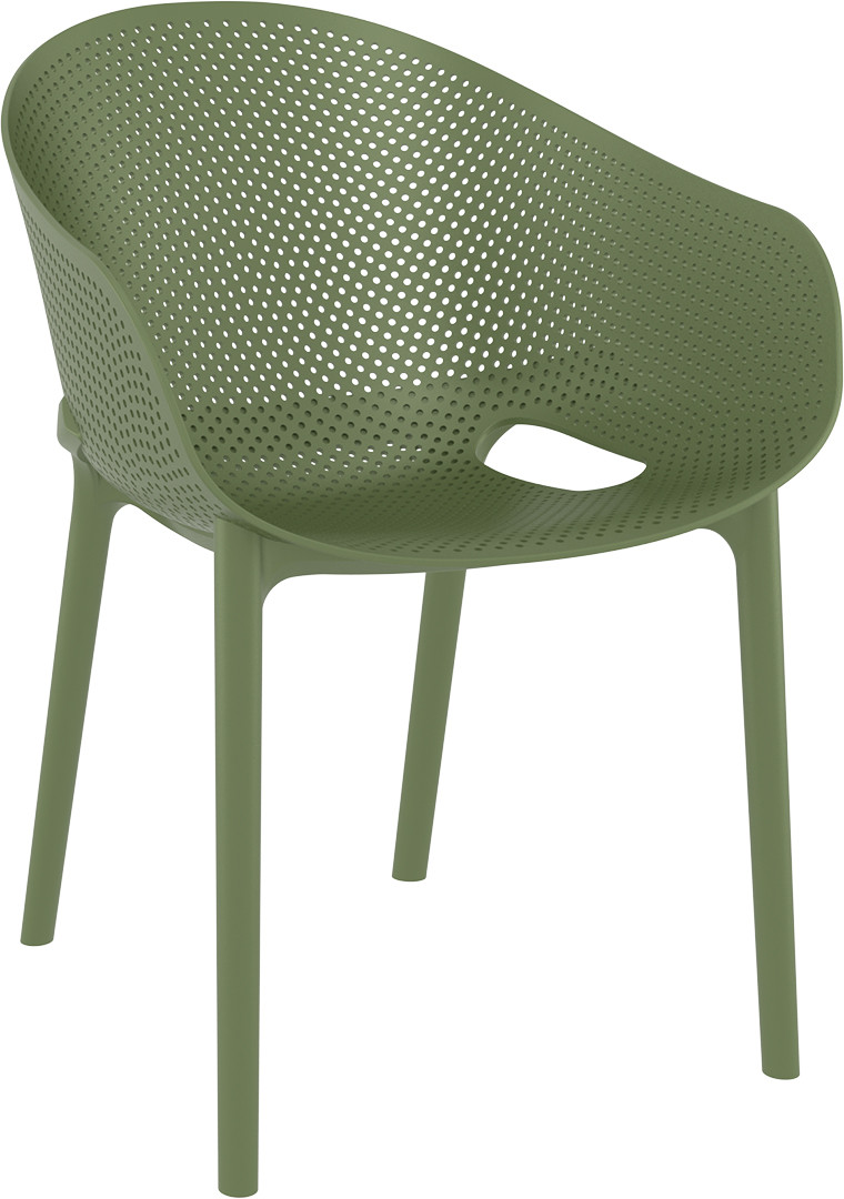 Пластмасов стол - маслено зелен