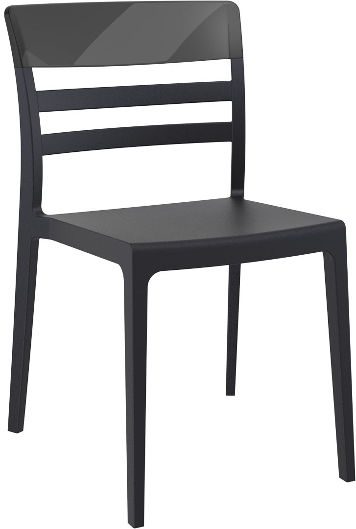 Стол черен/черен (black/black transparent)