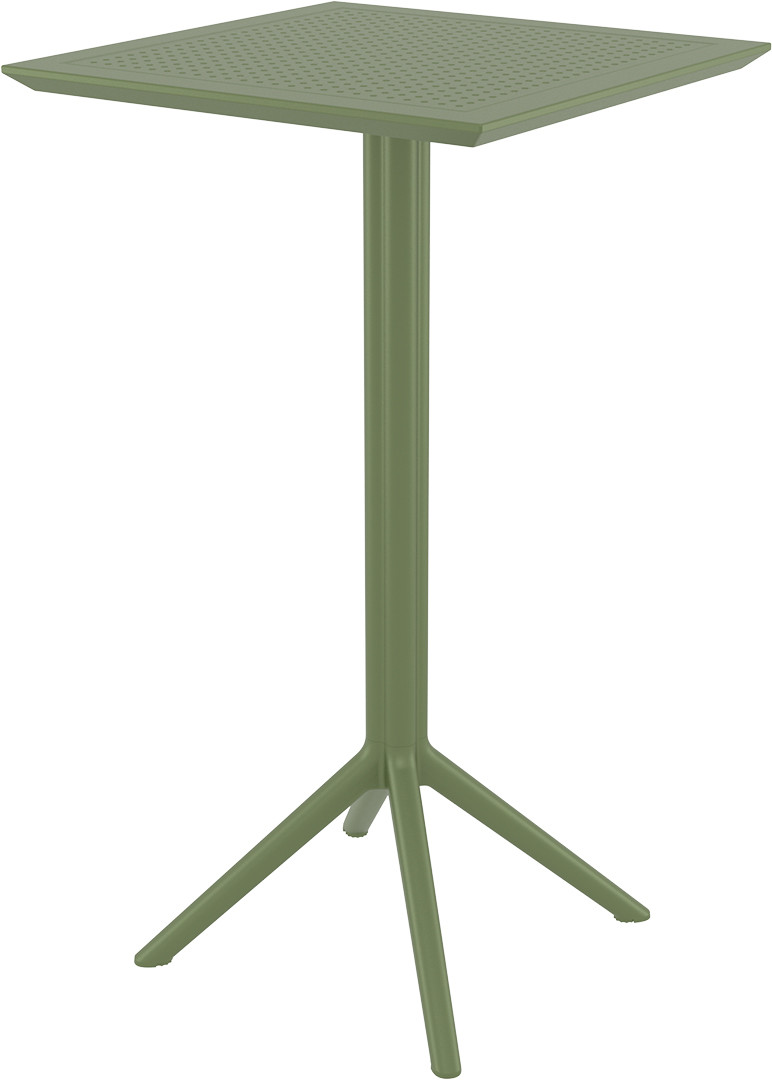 Маса Бар 60/60/110h сгъваема маслено зелена